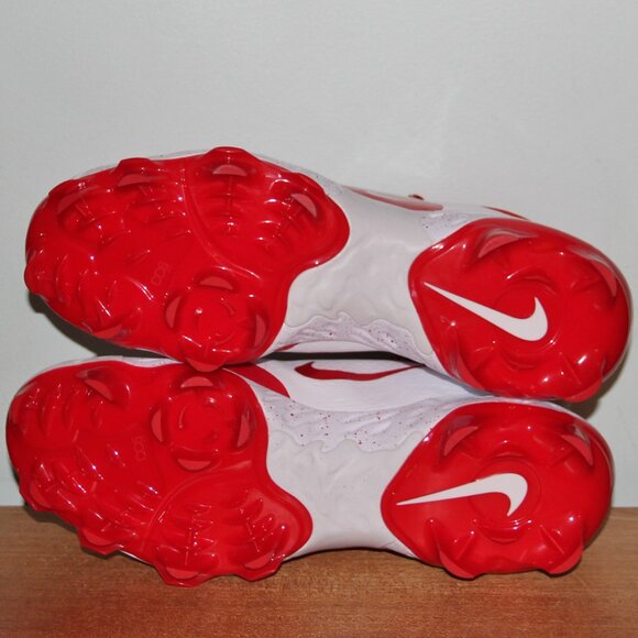 Nike Alpha Huarache Elite 4 Low MCS Baseball Cleats Mens 12 13 White Red - Picture 6 of 6
